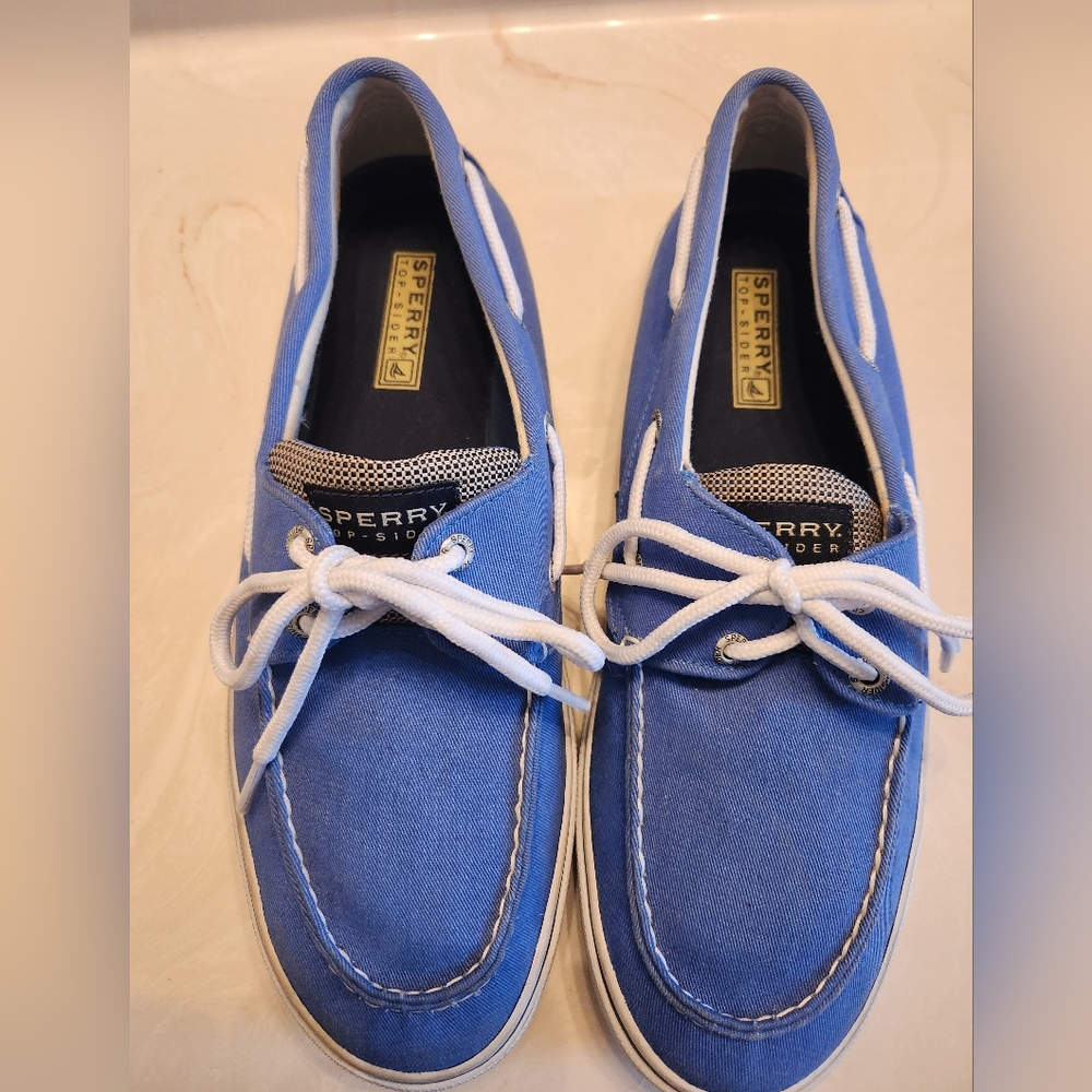 Sperry Top-Sider Blue and White Boat Shoes with Classic Design size 10.5 - Picture 5 of 9